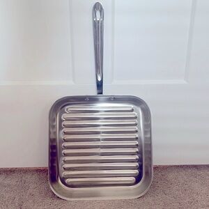 All-Clad 4020 Stainless Steel 3-Ply Bonded Dishwasher Safe Grill Pan